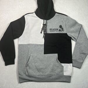 Reason brand long Sleeve skull Print Hoodie pullover‎ sweater Men X-Large NWT